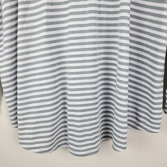 OLD navy active gray & white stripe long sleeve t-Shirt 3X - Picture 7 of 14